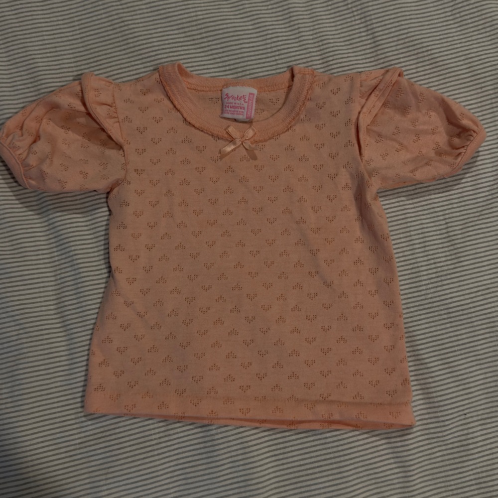 Charming Peach Short Sleeve Kids Tee
